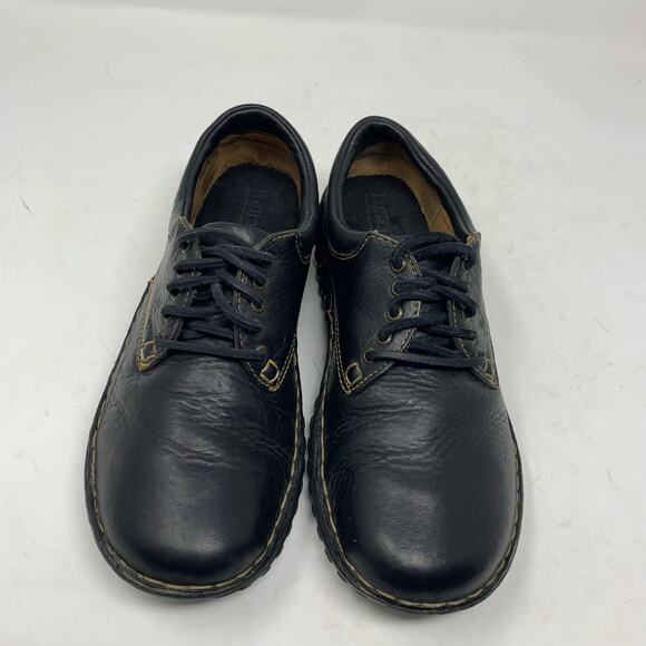 Born W3540 Stitched 5-Eye Plain Toe Driving Walking Oxfords Black Leather size 9 - Picture 9 of 9
